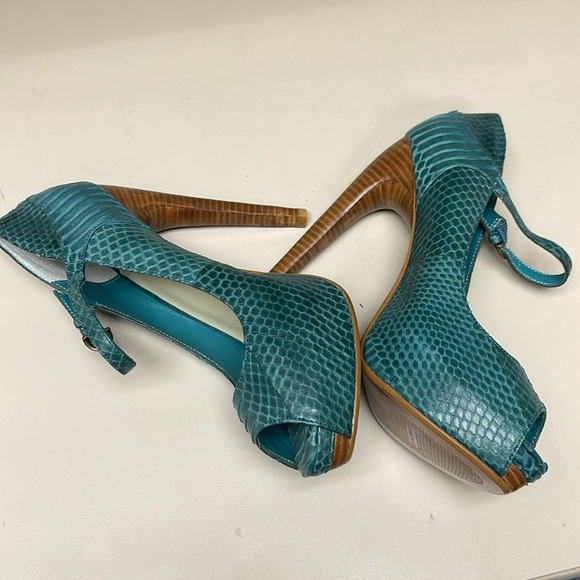 NWOT Leon Max Snakeskin Shoes - Picture 2 of 5